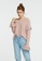 6IXTY8IGHT pink Soft Knit V-Neck Ruffle Sweater ST08044 03BADAAD436C1CGS_1