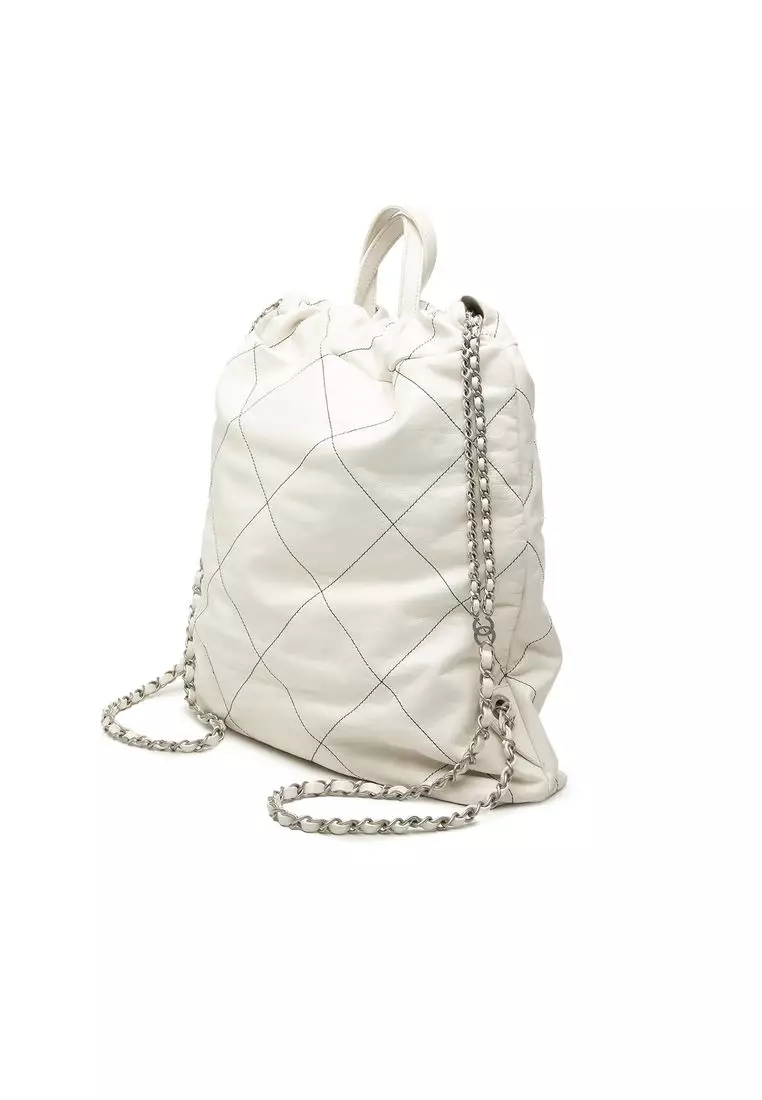 Pre-Loved Chanel Large Quilted Shiny Calfskin 22 Backpack