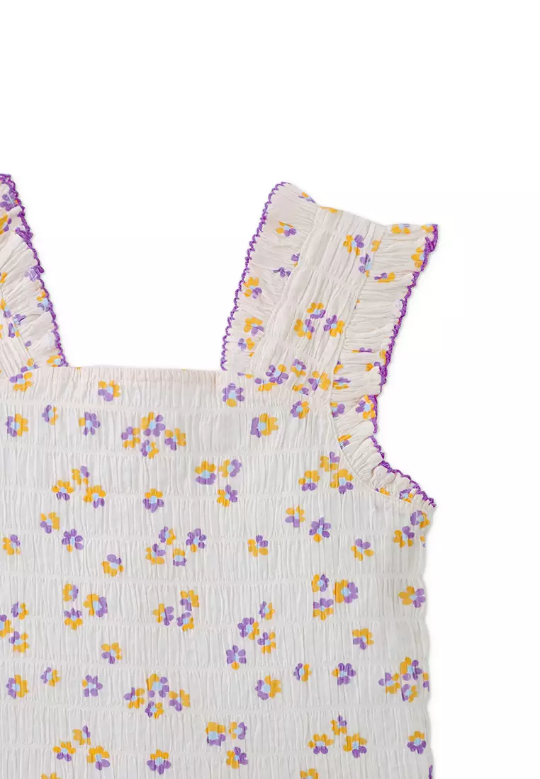 Laura Sleeveless Smocked Top