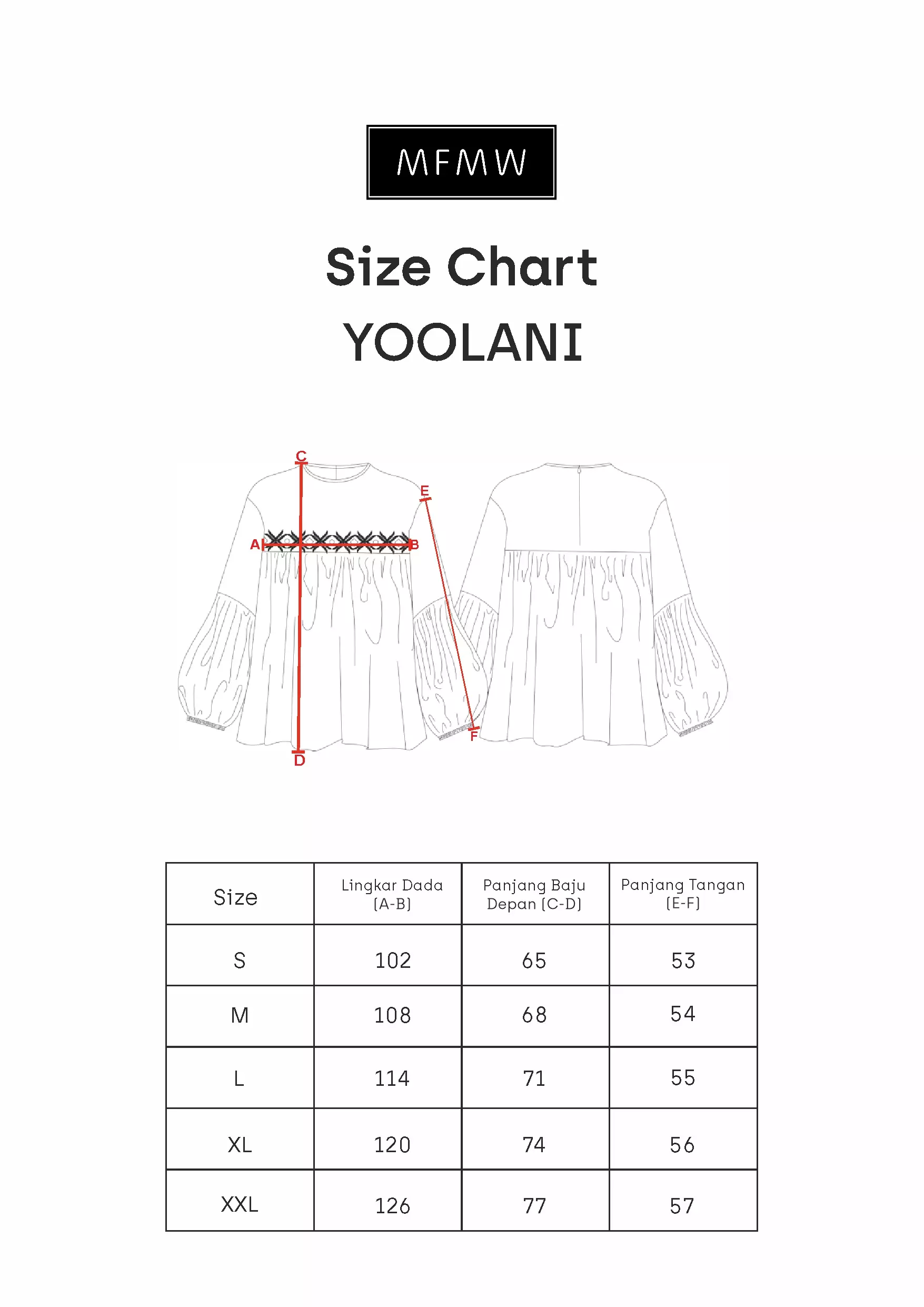 MFMW Yoolani Atasan Blouse Putih