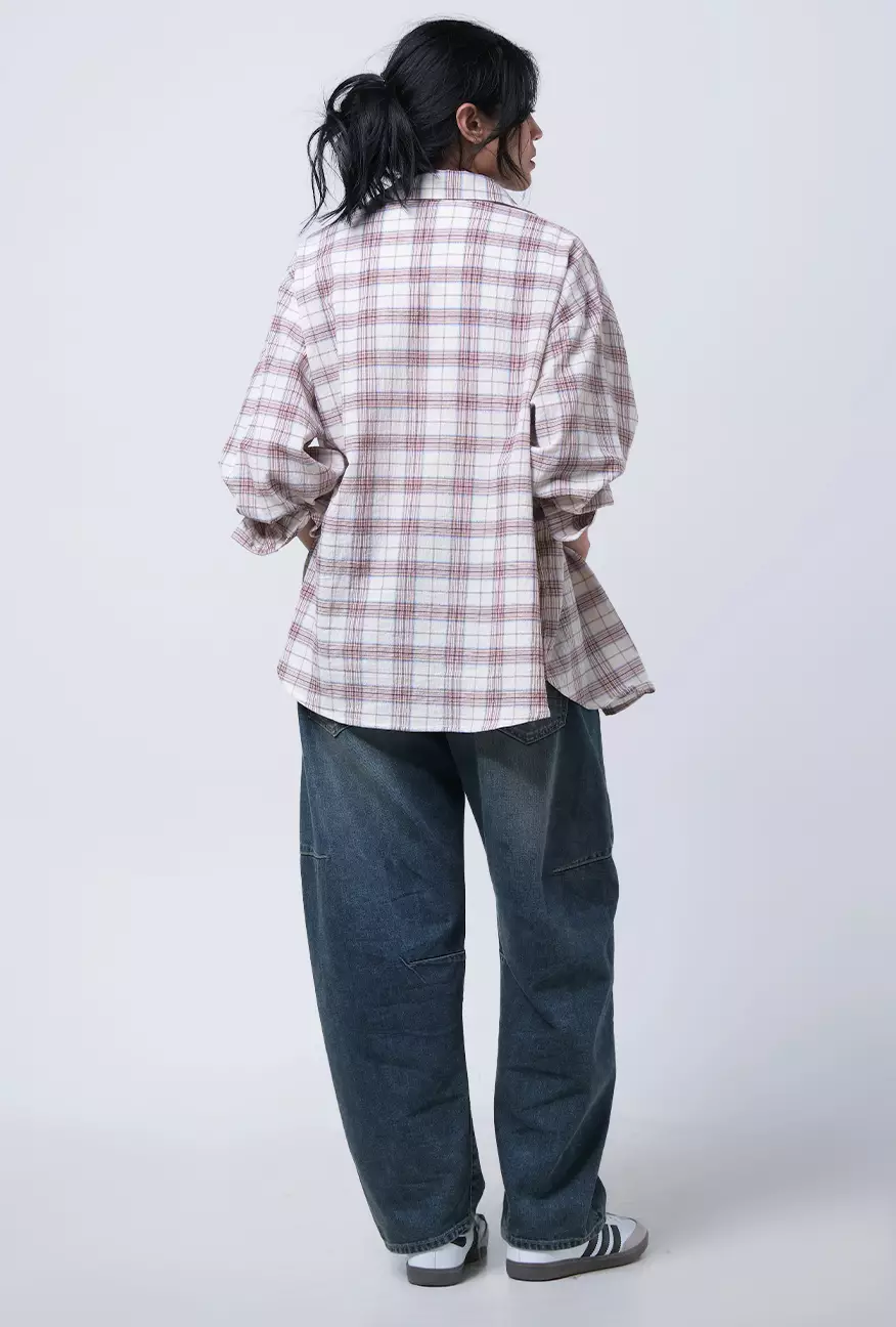 Kemeja Wanita Ailany Cream Brown