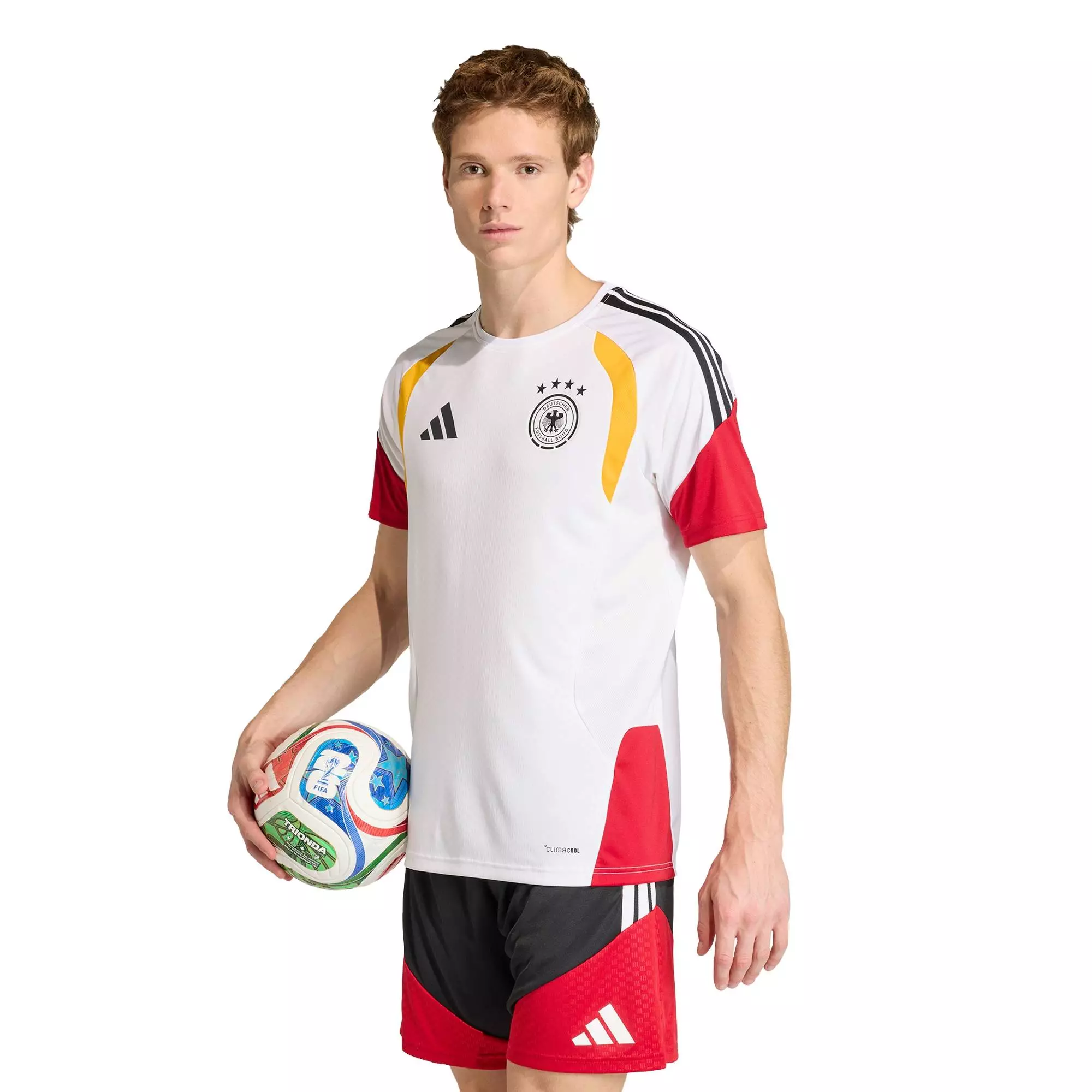 Football Germany 26 Tiro Training Jersey Men White KB4440