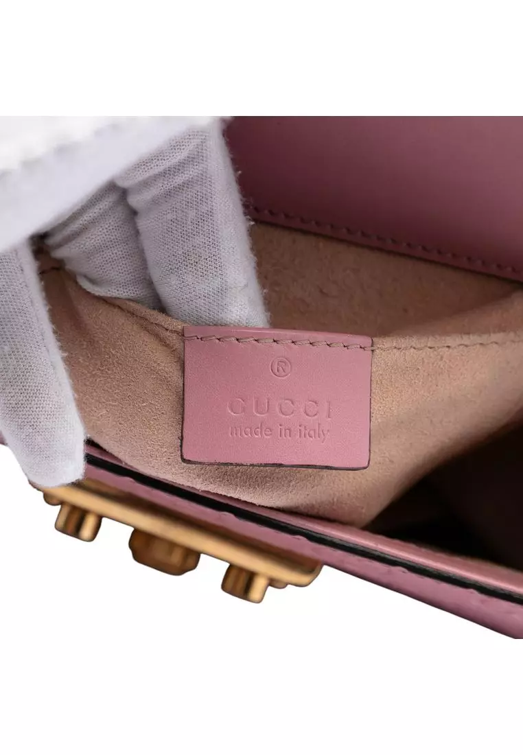 Pre-Loved Gucci Small Guccissima Padlock Crossbody