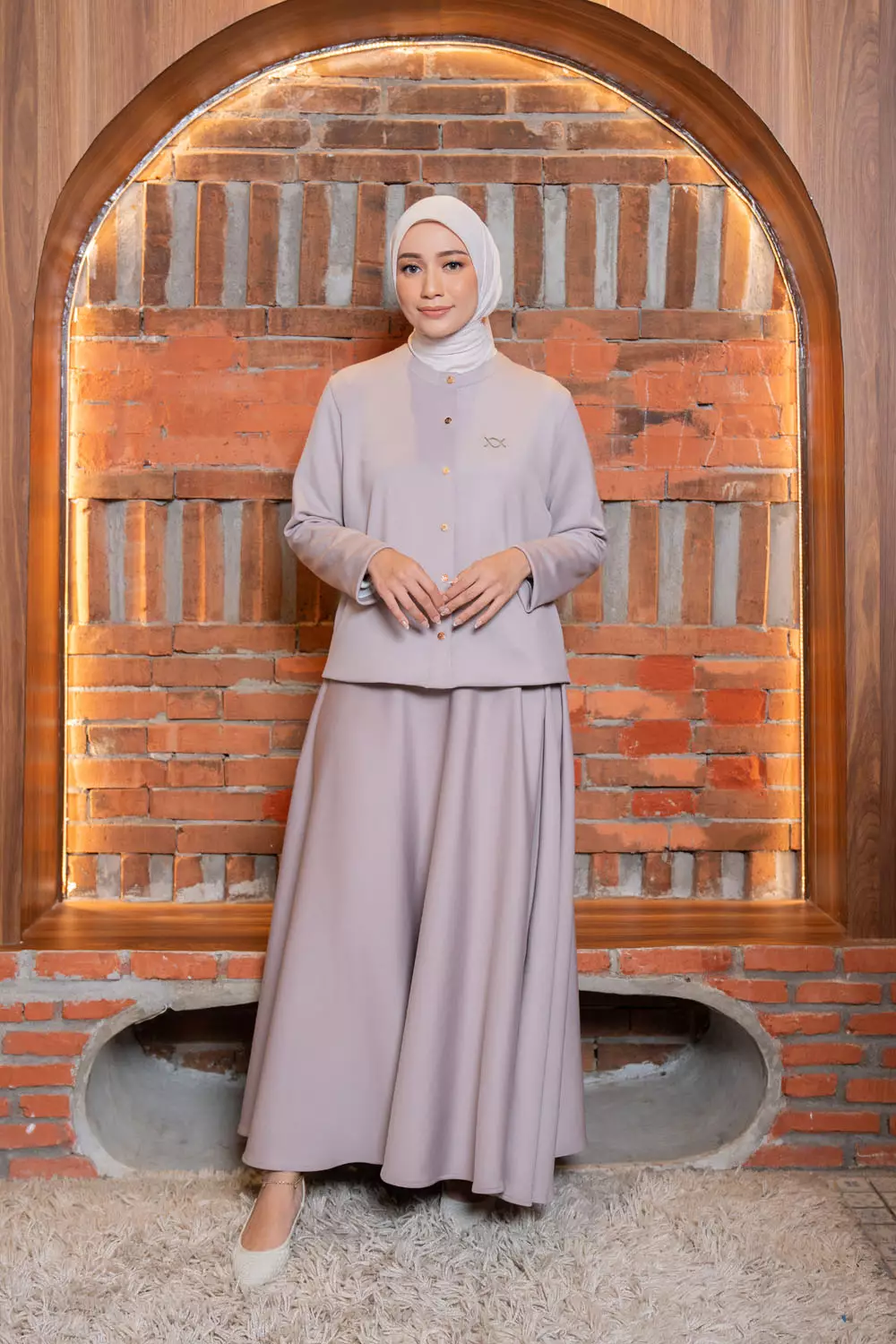 Klamby - Villona Outer & Skirt Set Pumice Stone