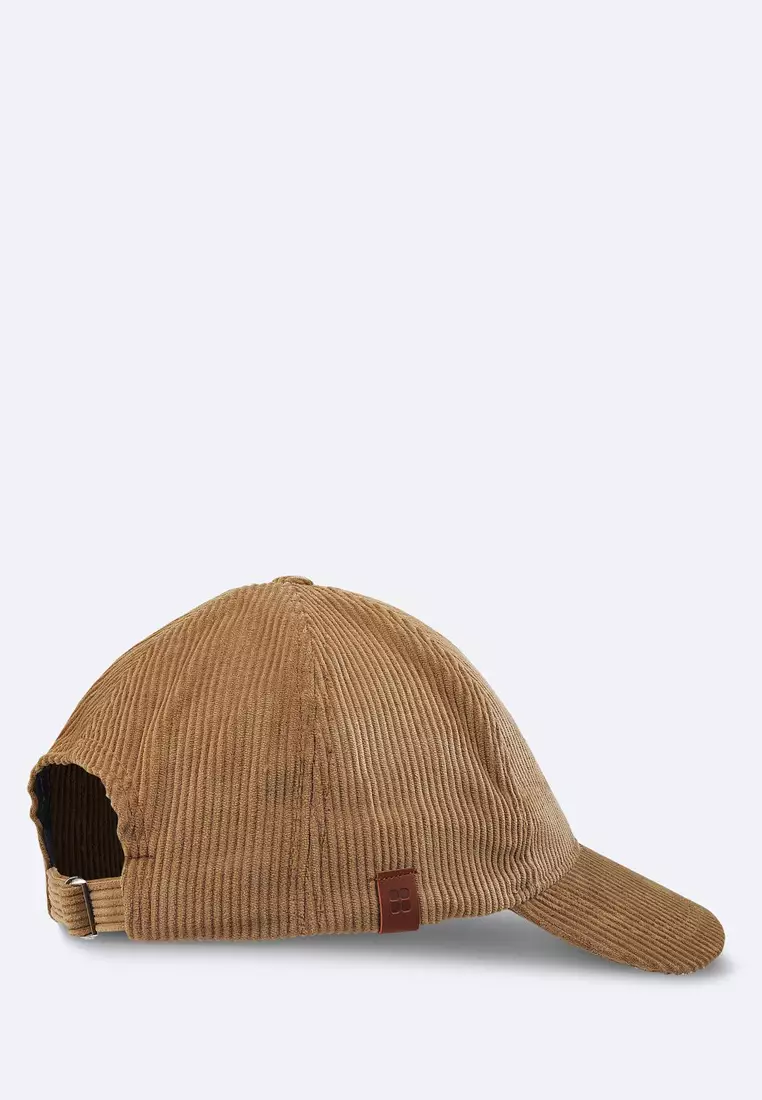 Men's Brown Corduroy 100% Cotton Sports Hat A32Y9203