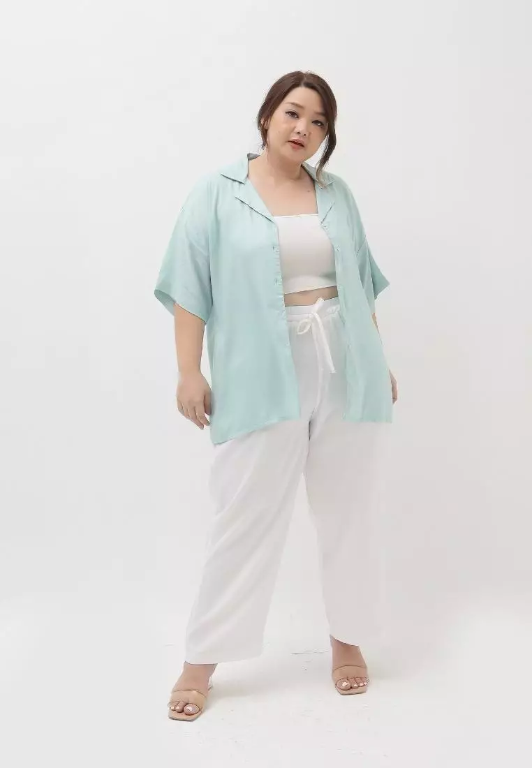 Plus Size Blouse Sans Mint