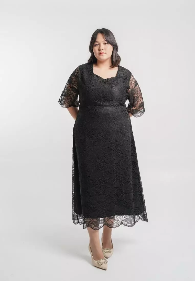 Plus Size Party Dress Jessaline Black