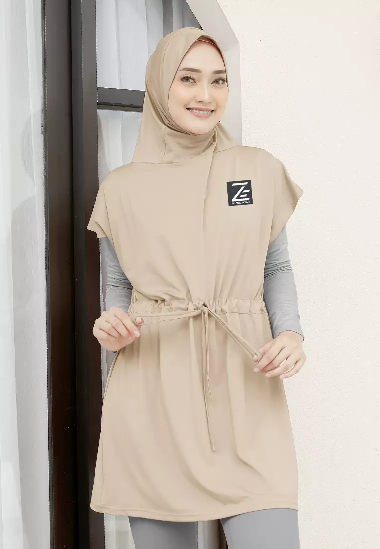 Zelena - Kania Sports Vest | Rompi Hijab Olahraga - Creamy Brown - L