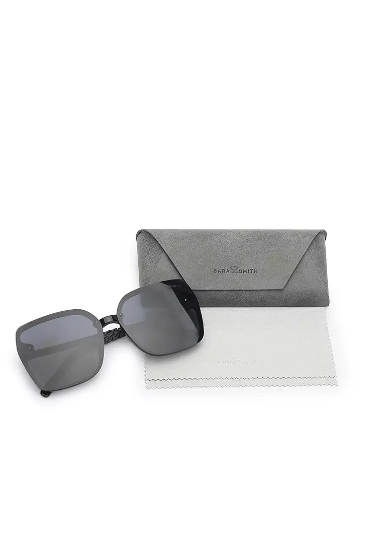 Unisex Fashion Sunglasses (Kacamata Hitam) - Hitam / Abu-Abu