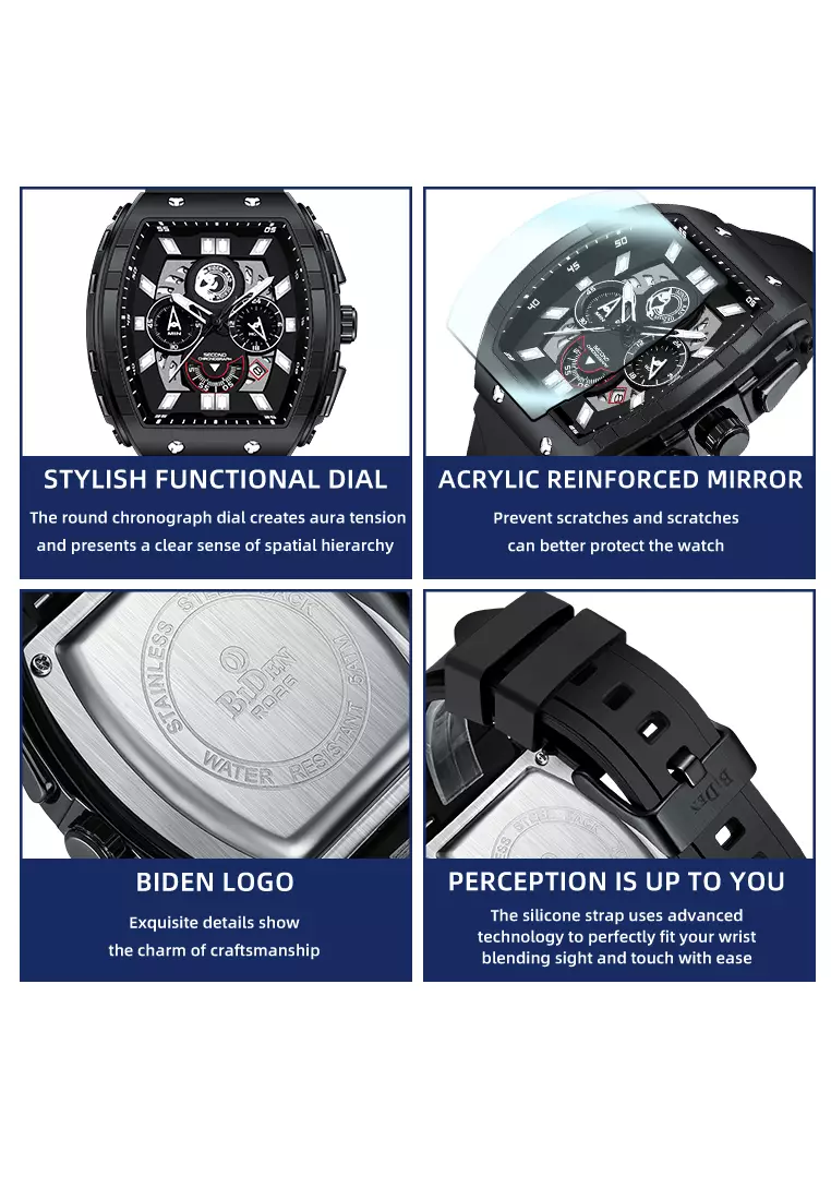 Jam Tangan Pria Original Olahraga Bercahaya Tali Silikon Jam Tangan Cowok