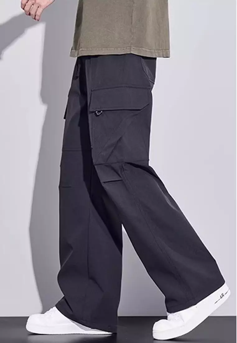 Drawstring Casual Cargo Trousers
