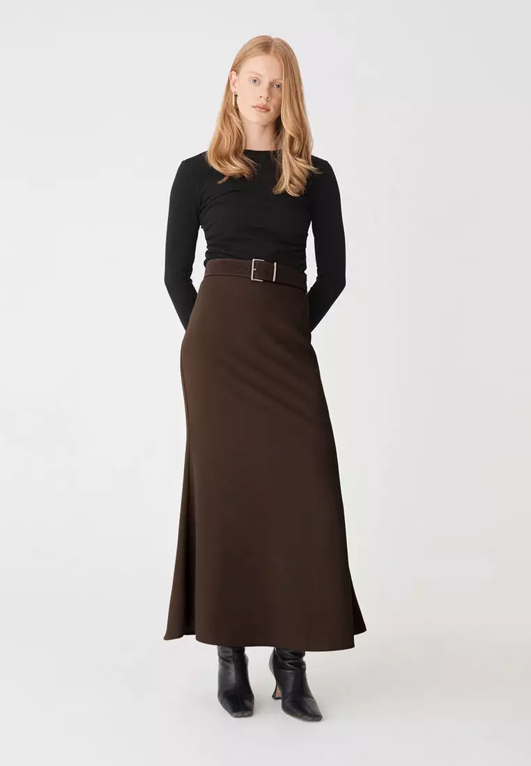 Caris Flared Maxi Skirt
