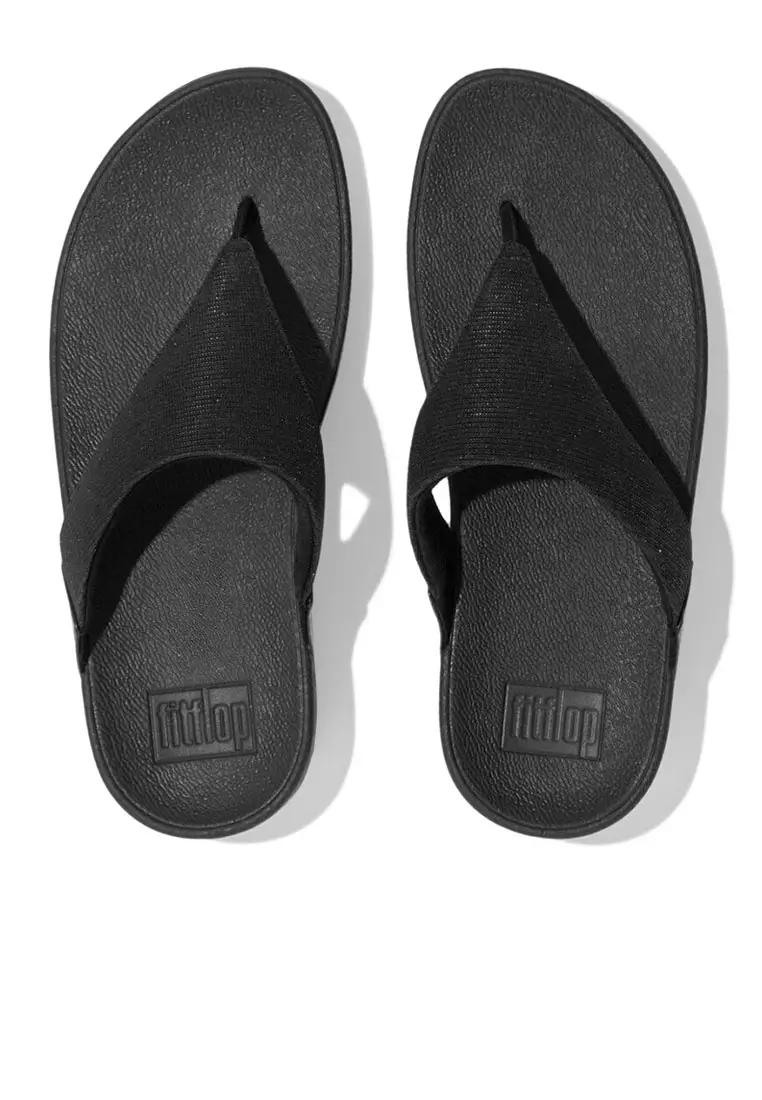Buy FitFlop Women's LULU Shimmerlux Toe-Post Sandals All Black