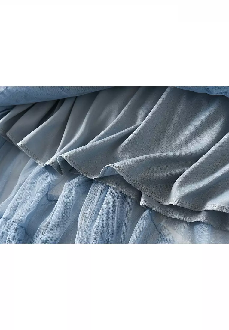 Spring/Summer Puffy Tulle Mesh Tiered Skirt AF1219