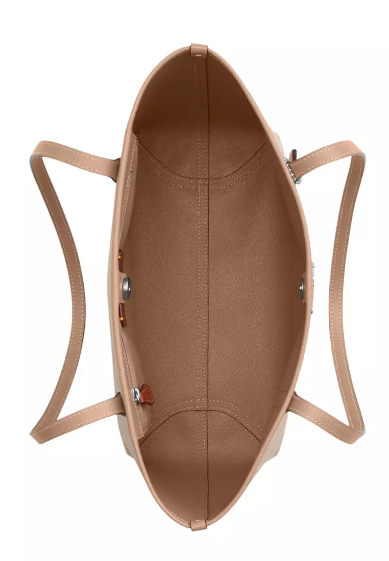 Buy COACH Medium City Tote Bag In Signature Canvas - Sand/Taupe