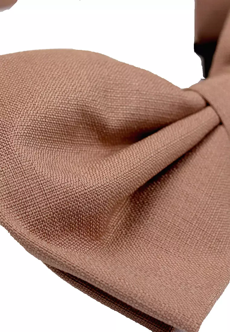 Houseofcuff Dasi Kupu Bowtie Pocket Square Saputangan Dark Salmon A31