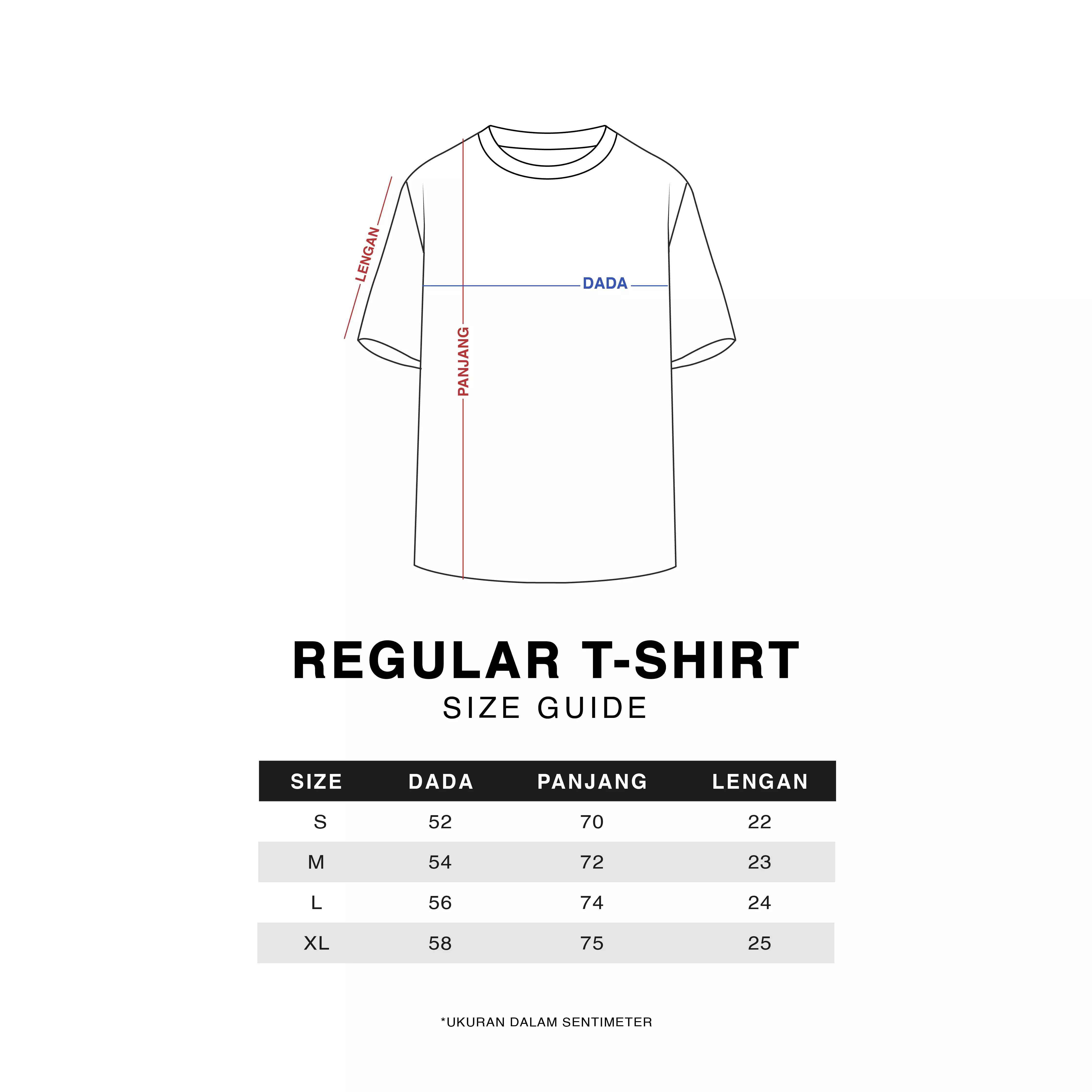 Kaos Pria Regular Bas White