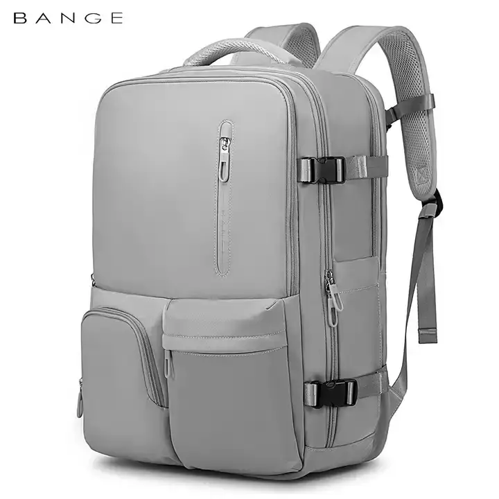 Bange BG1800 Tas Ransel Tas Travel Backpack Laptop Kerja Pria USB 17" - Grey
