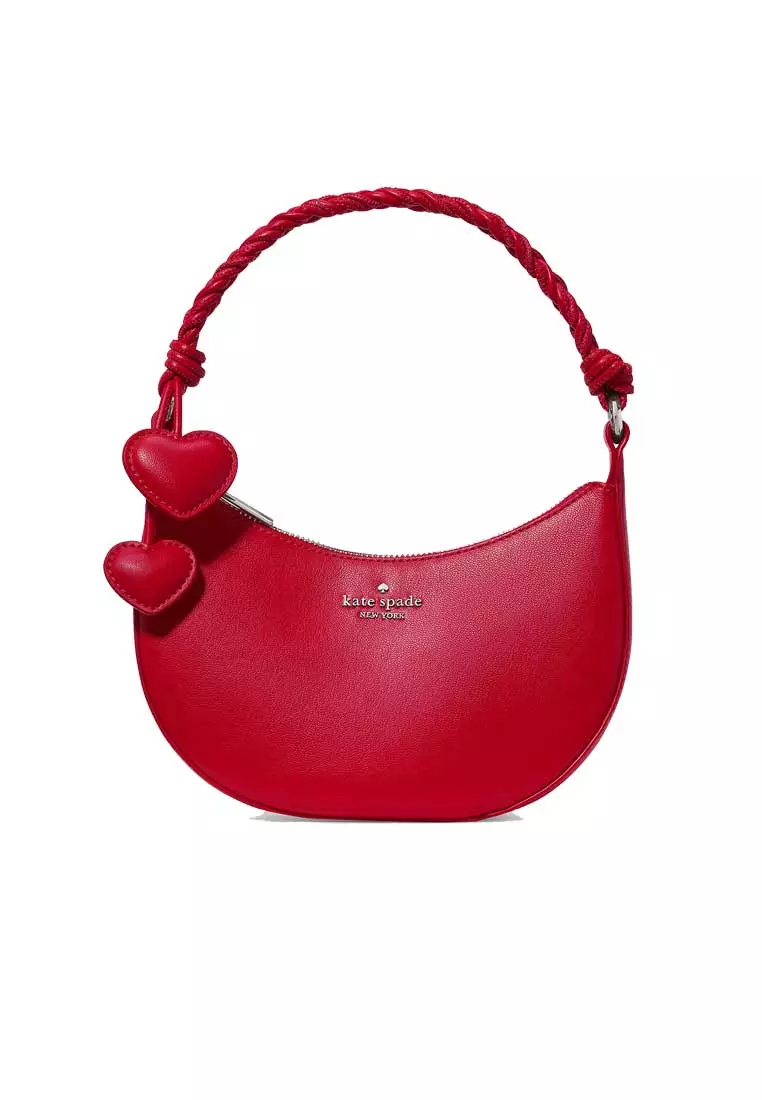 Nova Braided Strap Shoulder Bag Cherry Rouge KN610