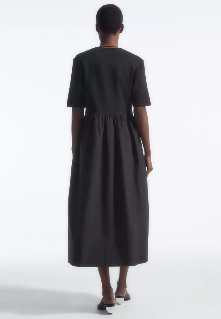 Buy Cos Contrast Panel Midi Dress 2024 Online Zalora Philippines 9348