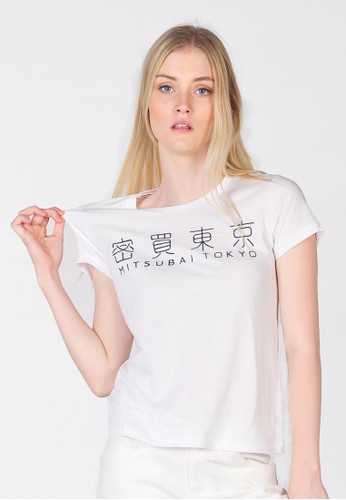 SJO's Graphic Mitsubai Tokyo White Women's T-Shirt