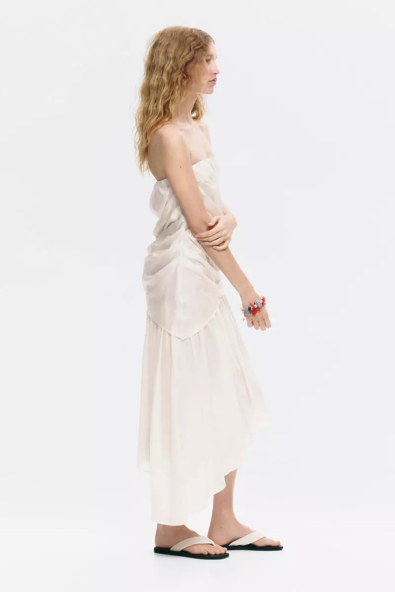 Draped bandeau dress