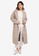 JACQUELINE DE YONG grey and beige Emma Long Coat 09246AA369EC1CGS_4