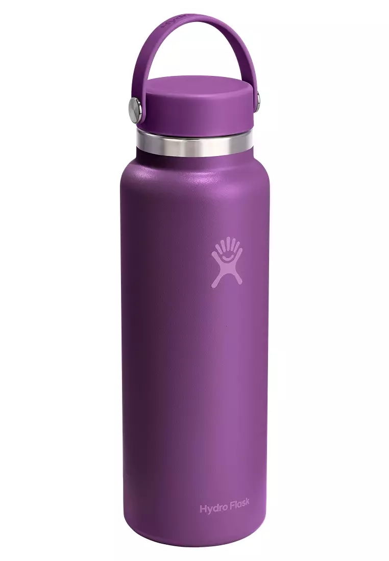 Hydro Flask Stainless Steel Wide Mouth Bottle Beachplum Purple - 40oz