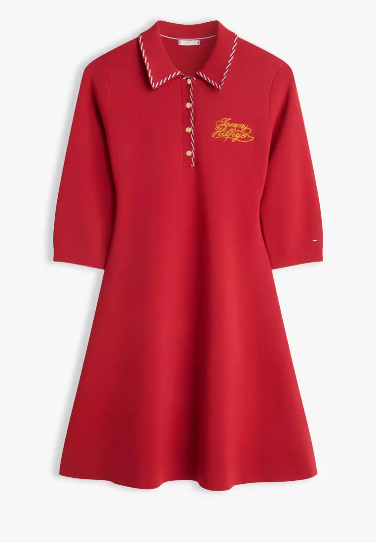 恤衫領毛衣連身裙 - TH Mainline