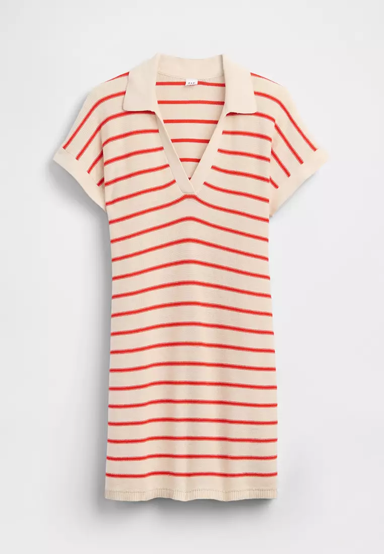 Short Sleeves Sweater Mini Dress