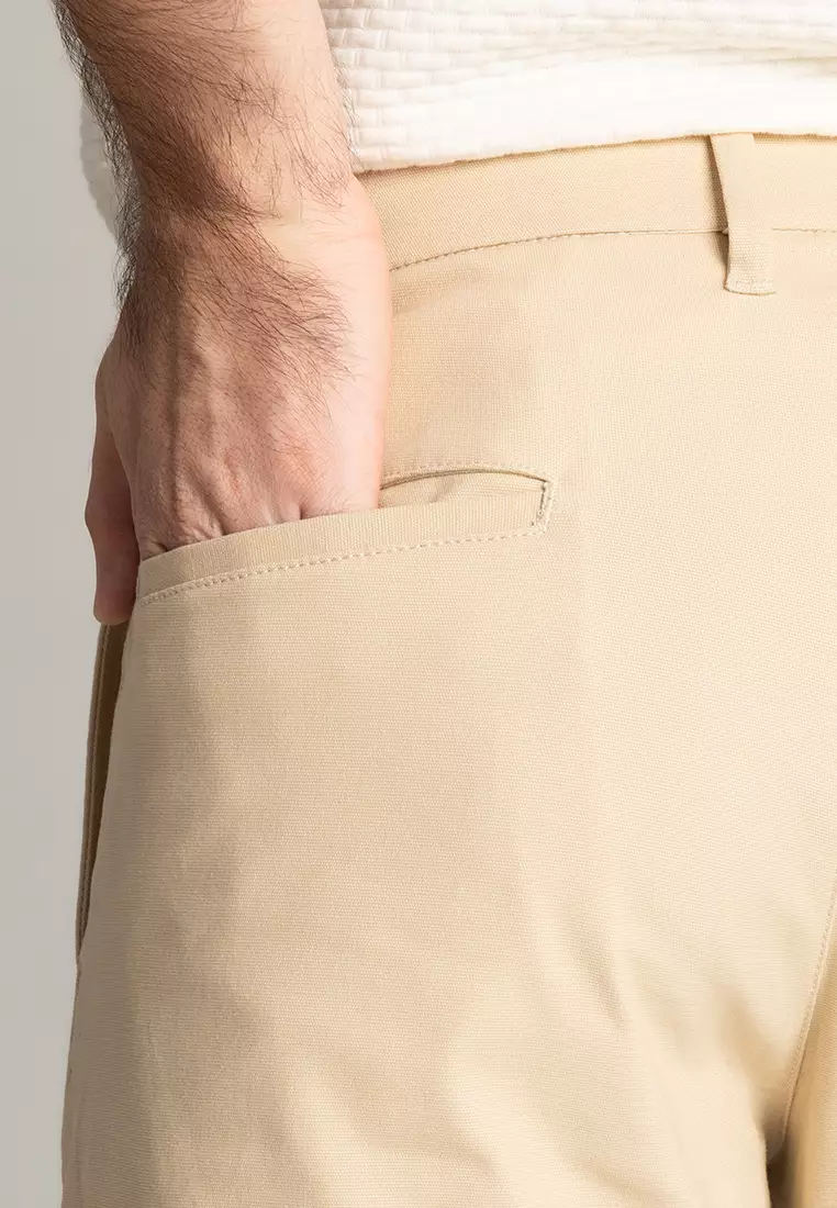 MOC - Celana Panjang Cargo Polos Pria Zico - Beige