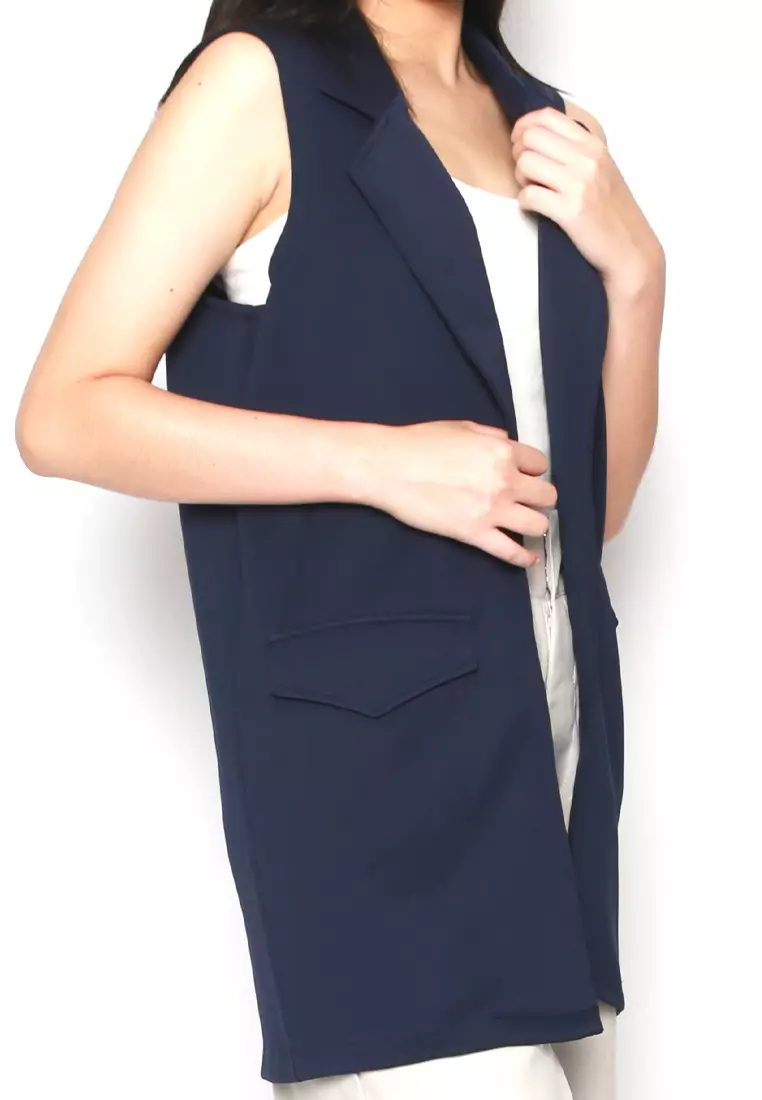 Sleeveless Blazer Knit