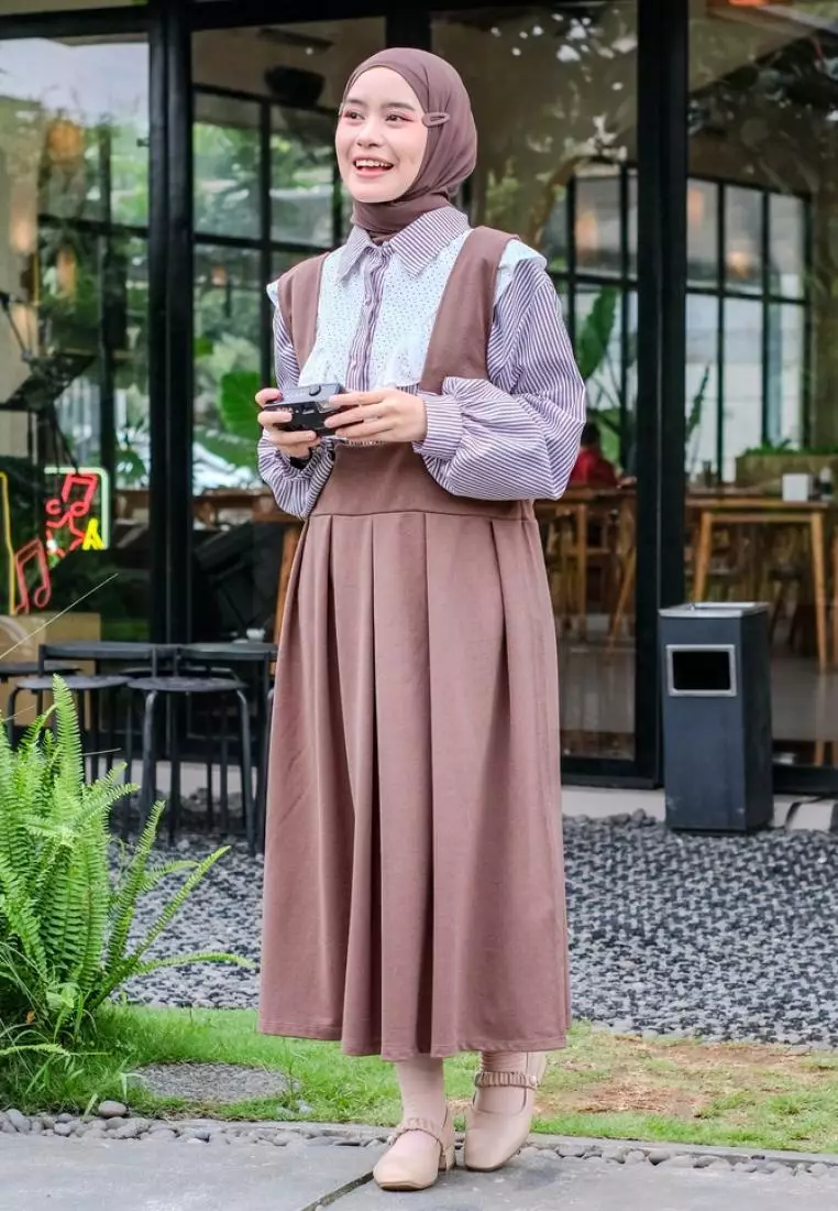 Saba Overall Dress Mocca M17075 R73S2