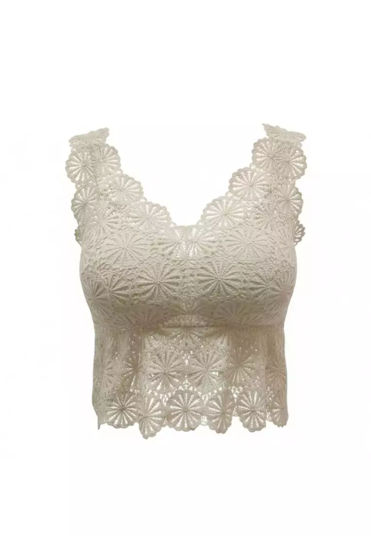 Premium Rebecca Bralette Top in White