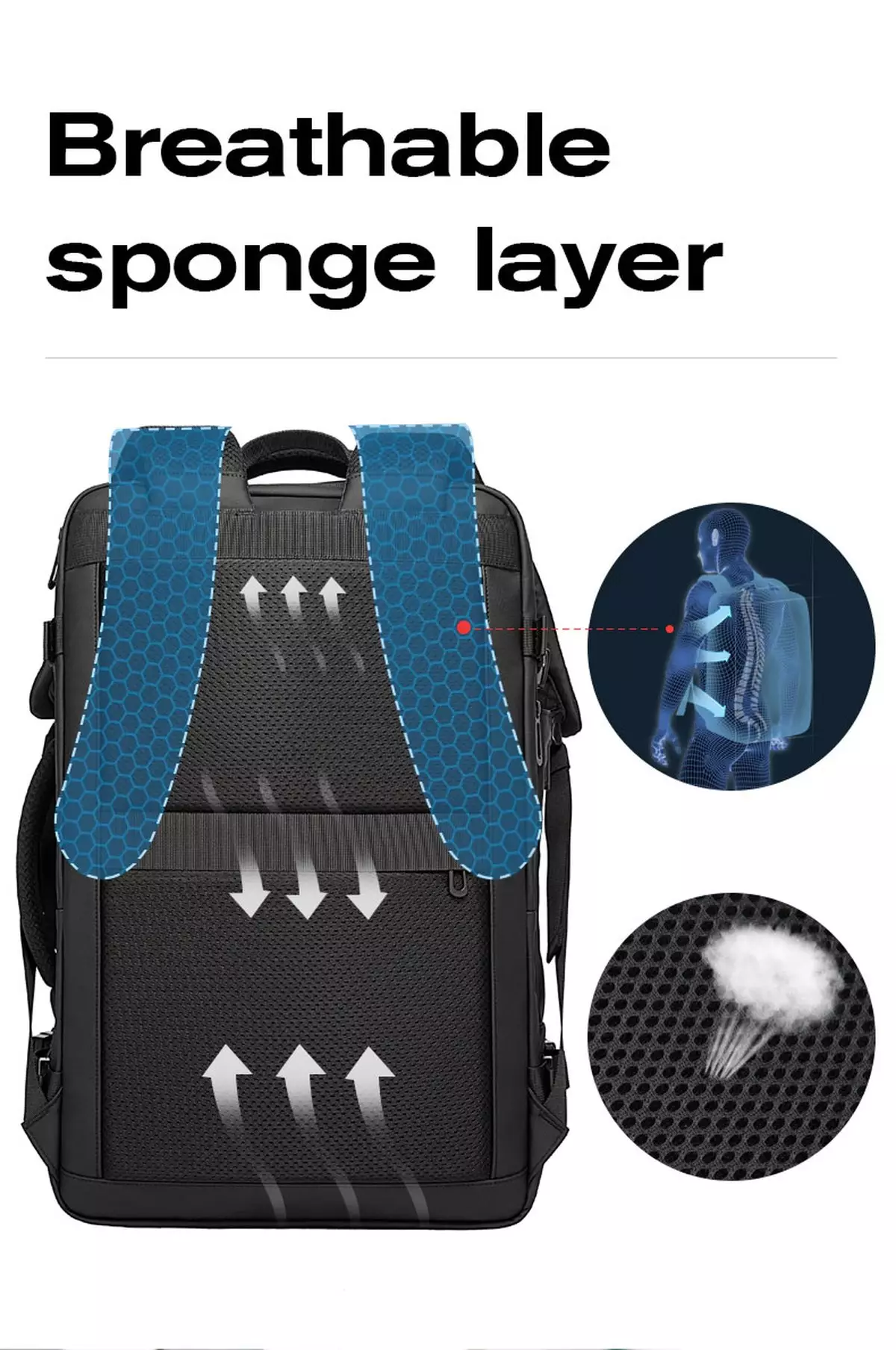 Bange BG1909D Tas Ransel Laptop Backpack Bag Expandable 45L 17.3 Inch