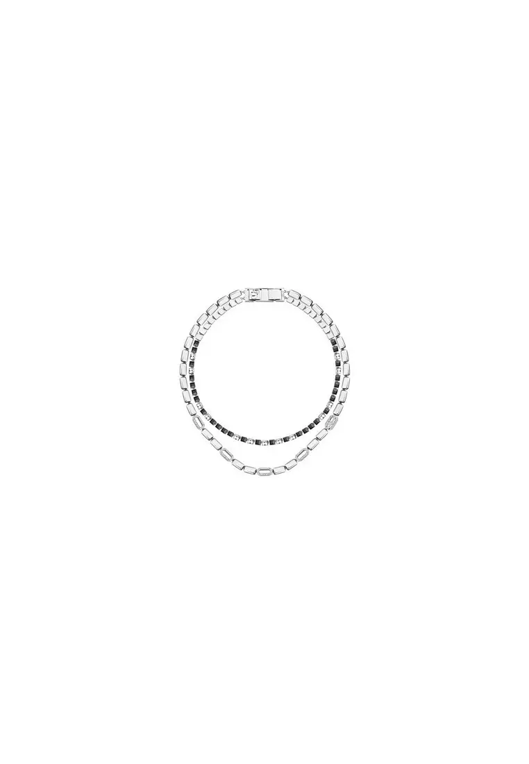 Karl lagerfeld Black and White Crystals Necklace KLAYC01