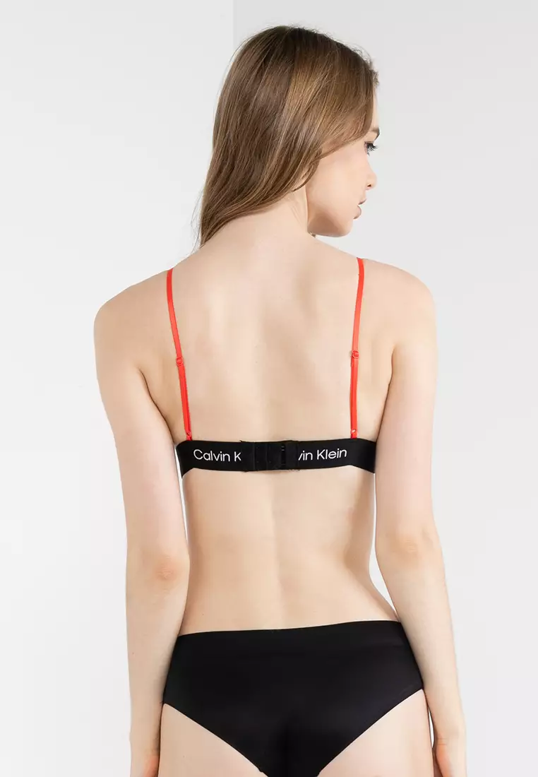 Buy Calvin Klein Light Lined Triangle Bra In Red