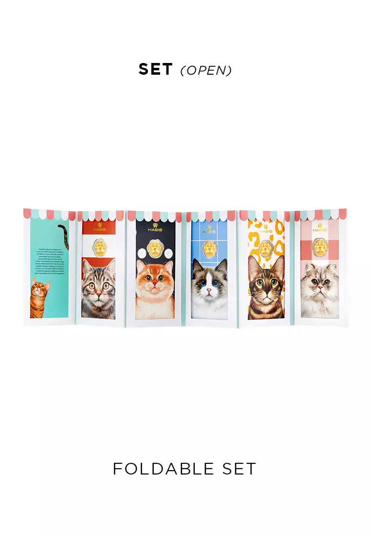 HABIB Cat Collection (Foldable Set) | 999.9 Gold Wafer (1.00g)