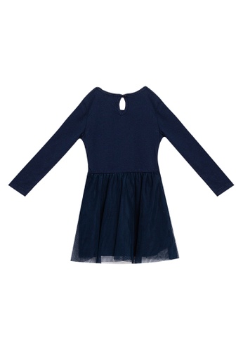 Shop Debenhams Bluezoo Girls Navy Sequin Unicorn Mesh Dress And