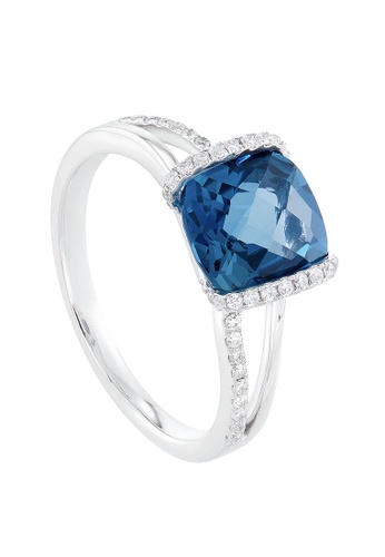 HABIB gold HABIB Emberlynn Blue Topaz Diamond Ring 49572AC529E3CBGS_1