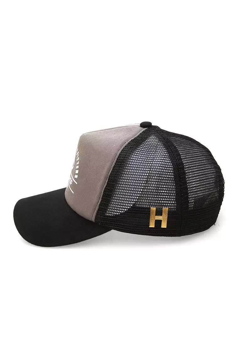 Raesan Topi Baseball Jaring Aksesoris Fashion Pria Adjustable Strap Material Polyester ORIGINAL - Gray Black