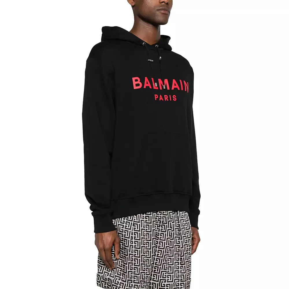 [12.12 Dealcember] Logo Print Hoodie Black Rouge Men