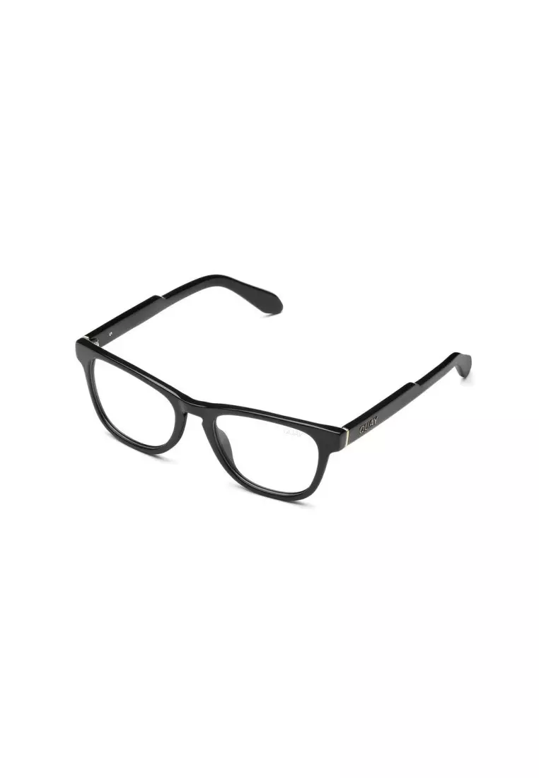 QUAY Hardwire Mini Blue Light Glasses - Black/Clear