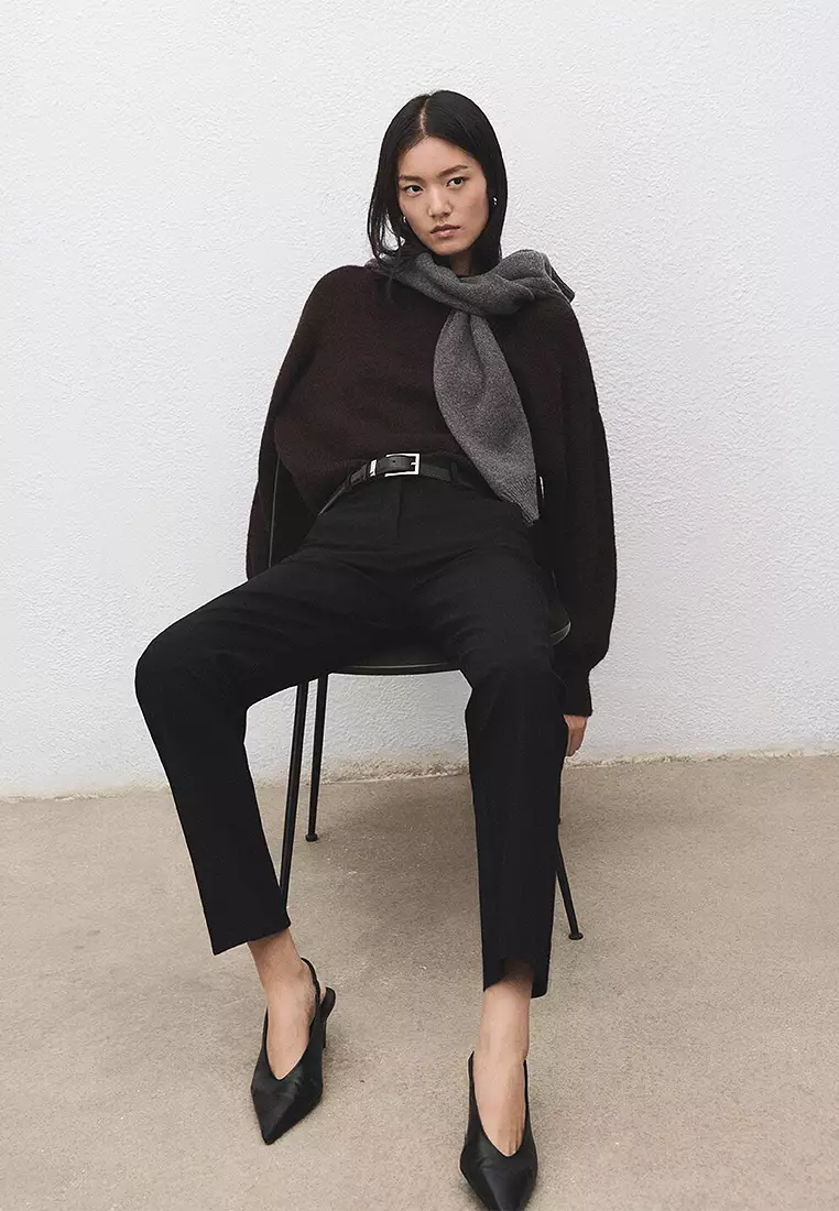 Straight-Cut Crop Trousers