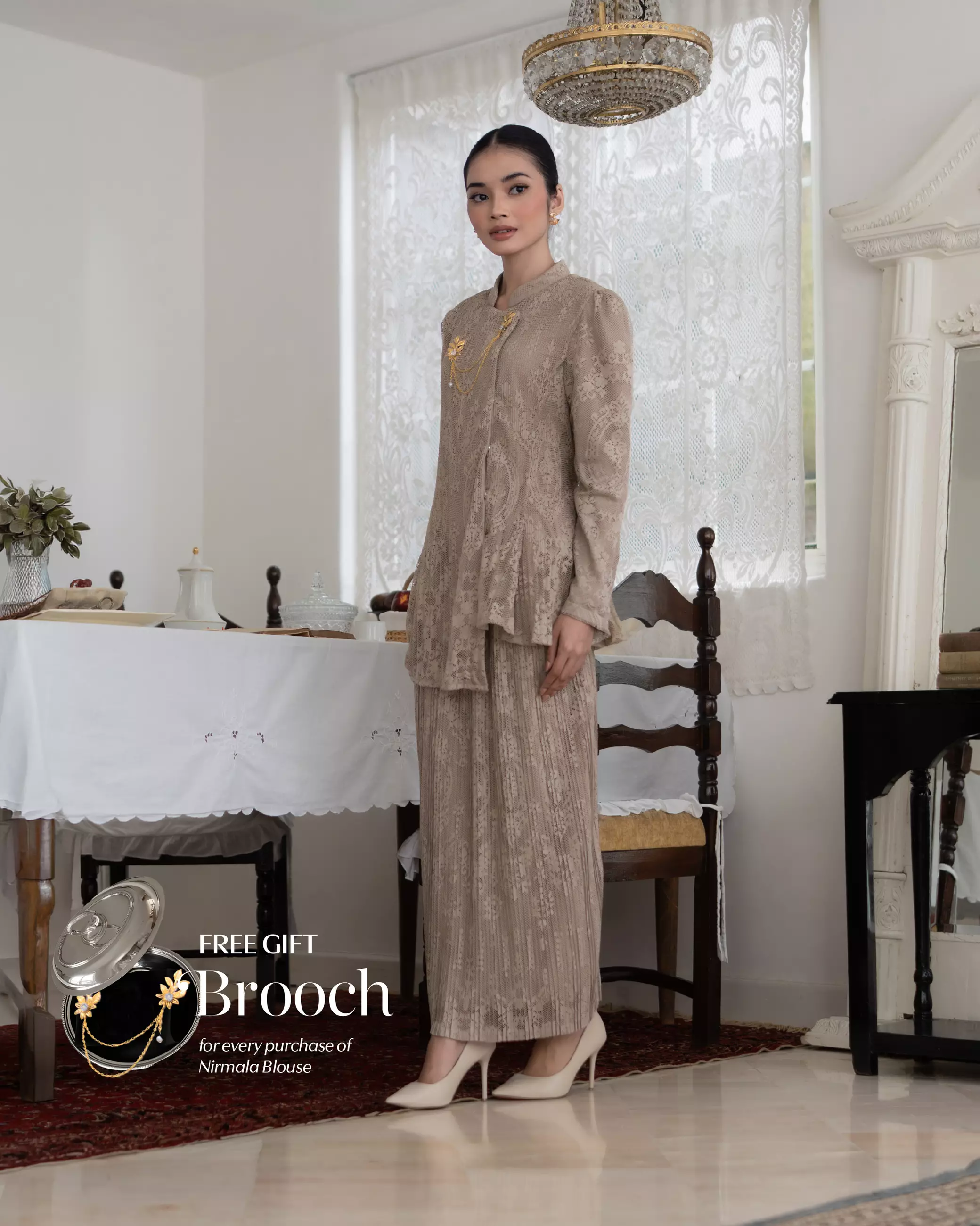 Nirmala Blouse - Stone