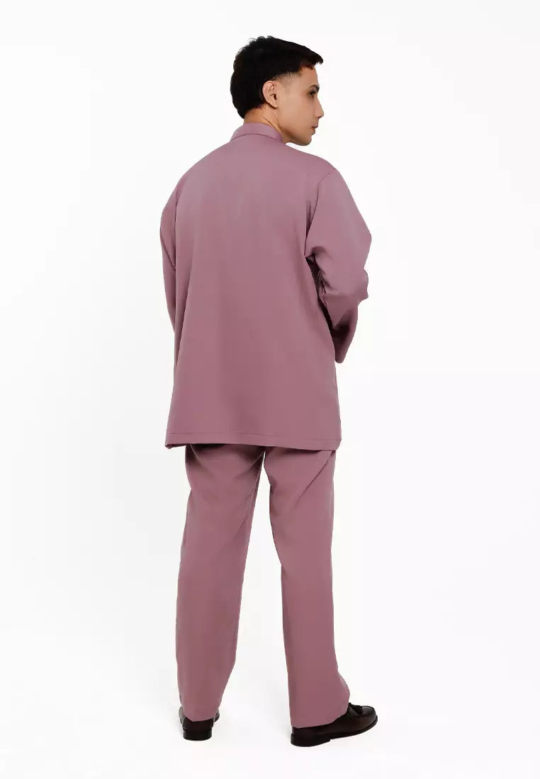 Alain Delon Baju Melayu Regular Fit Sedondon anak Budak - 19025001-26DustyPurple