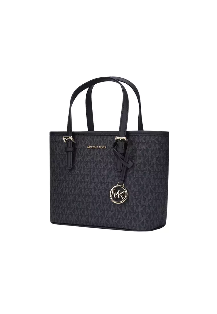 Jet Set Travel Extra-Small Logo Top-Zip Tote Bag In Black 35T9GTVT0B