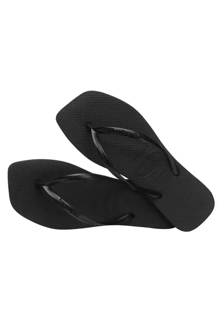 Slim Square Solid Flip Flops