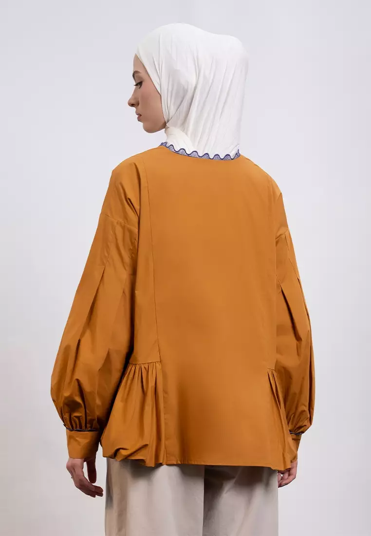 Kami Mika Oversized Top Mustard