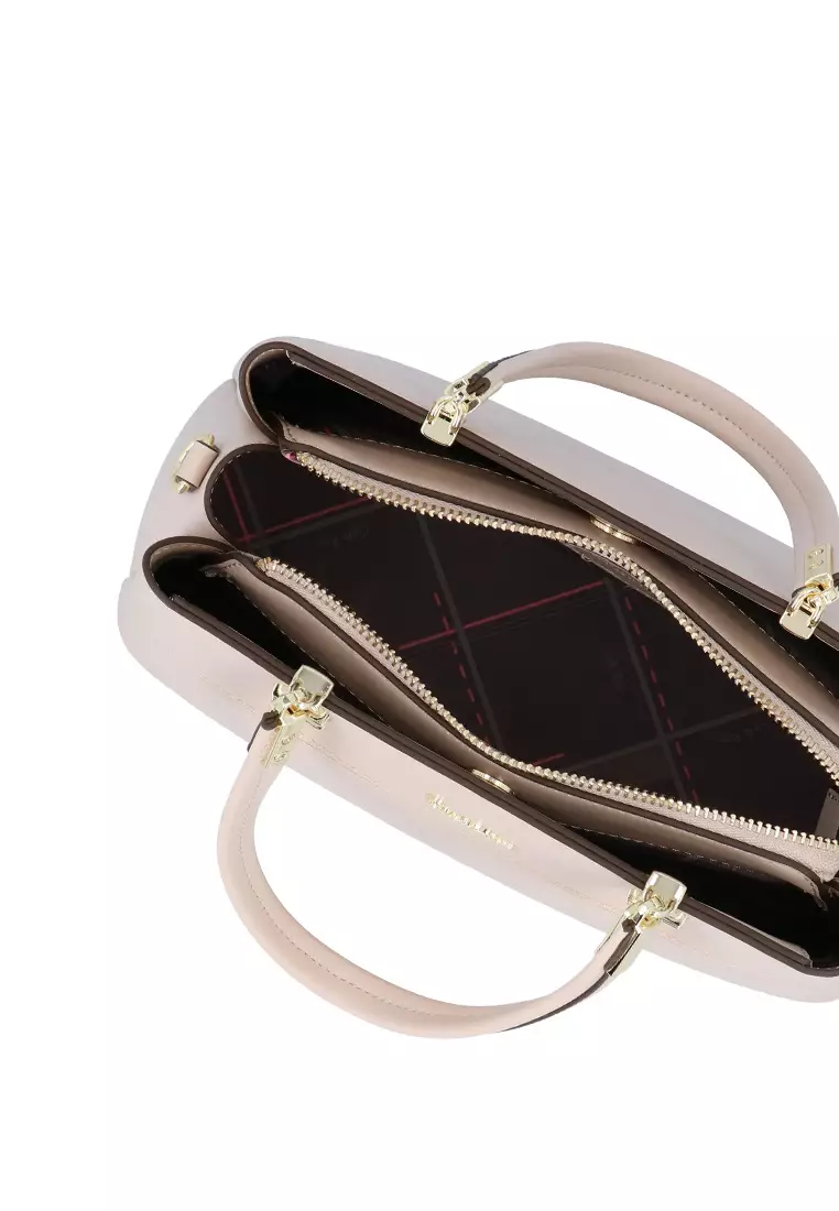 Buy Carlo Rino CR Marcella Monogram Top Handle Bag - Nude Online ...